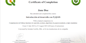 Certificado oficial de QGIS